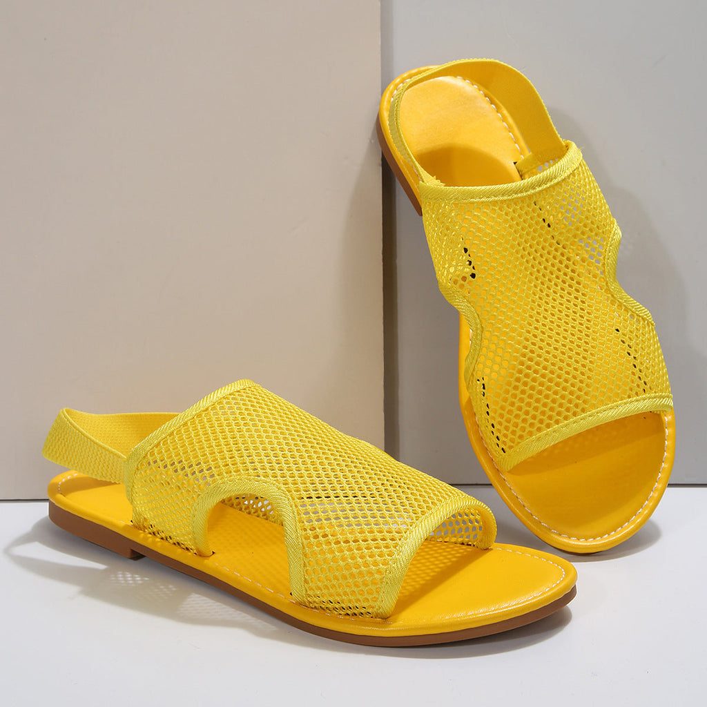 Breathable Mesh Beach Sandals | Lightweight Slip-On Summer Flat Shoes | Unisex