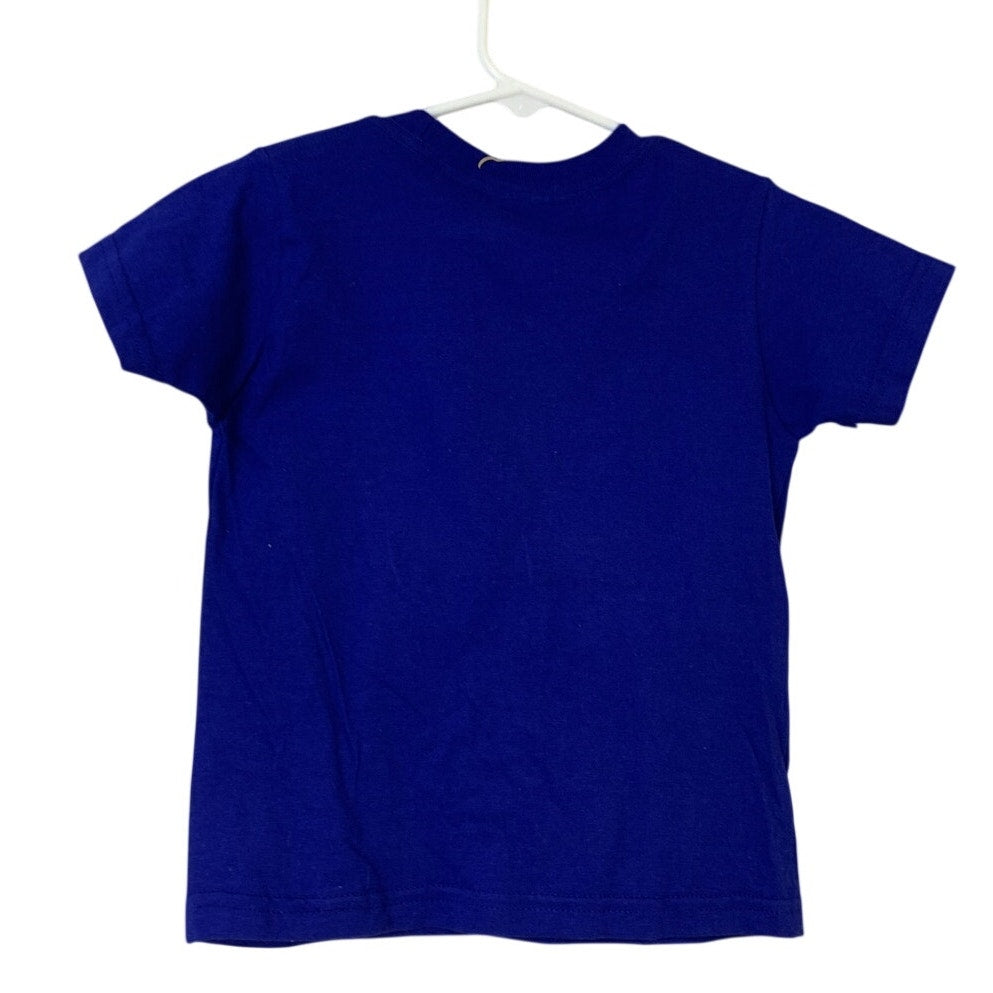 New Hand Printed Boys Size 2T Smiley Face Short Sleeve Crew Neck Tee Shirt