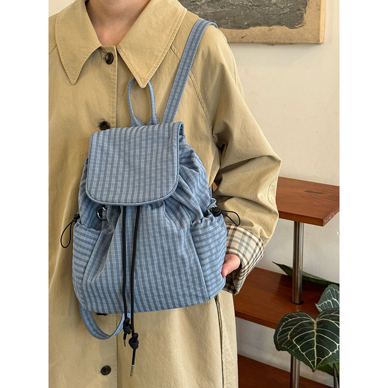 Korean Lightweight Nylon Streetwear Backpack - Unisex Canvas Travel Daypack with Multiple Pockets