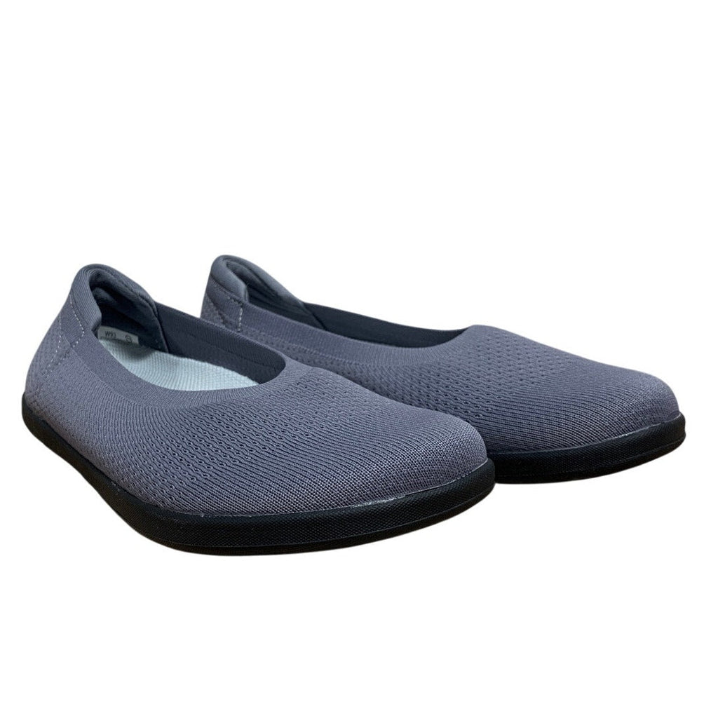 Whitin Womens Size 8 Gray Mesh Ballet Flats Closed Round Toe Slip On Shoes