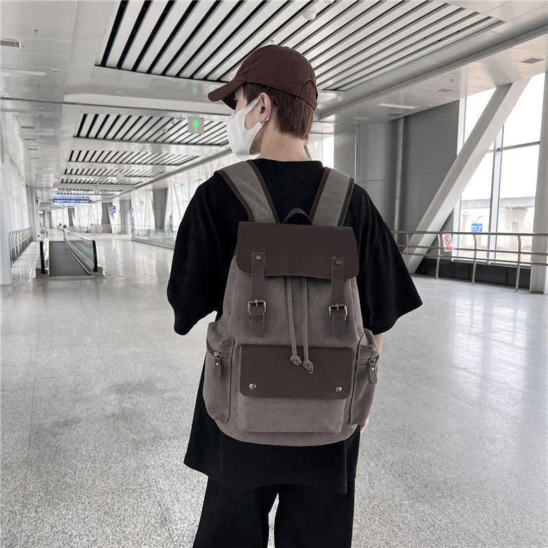 Drawstring Backpack Retro Canvas Personality