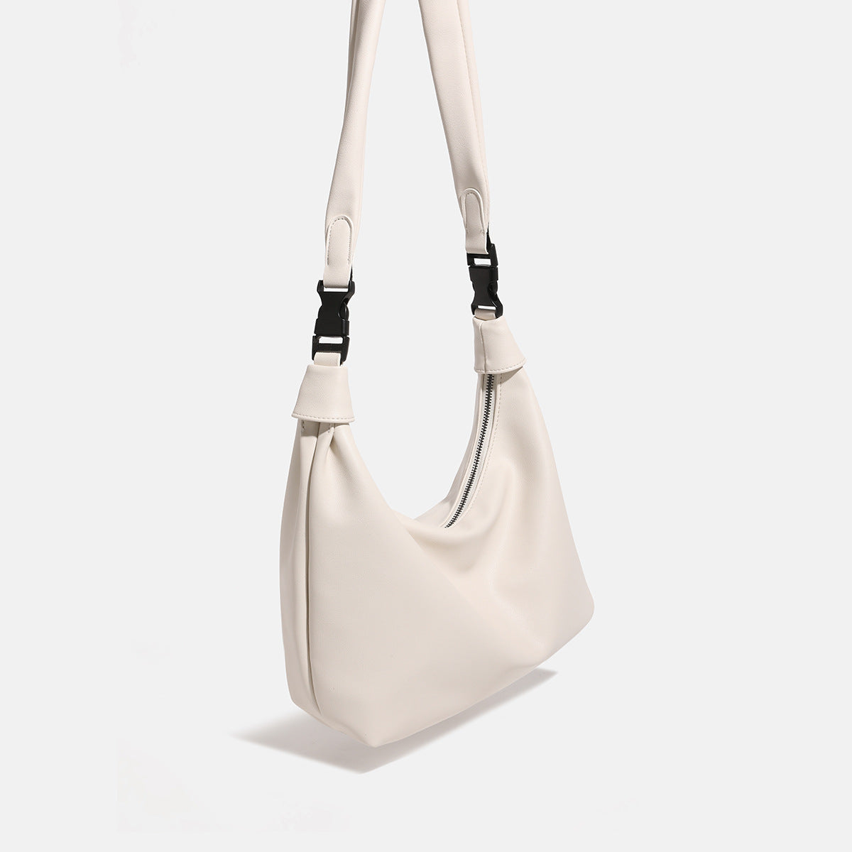 Women's Soft PU Leather Tote Shoulder Bag – Dumpling Style Handbag with Multiple Pockets