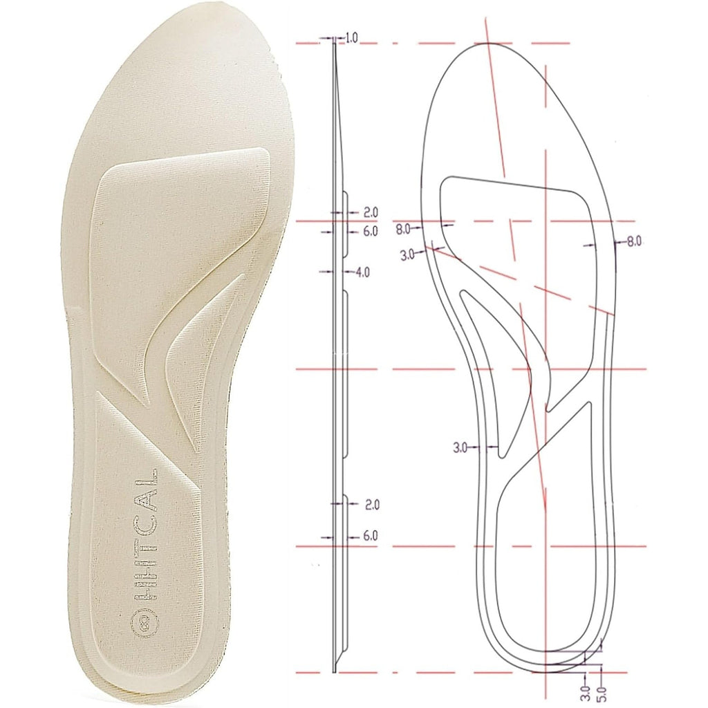New HHTCAL Womens Size 6 Thin Memory Foam Insoles for Flats Work Boots Shoes