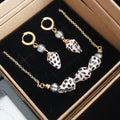Triple Hebrew and Tahitian Pearls Necklace