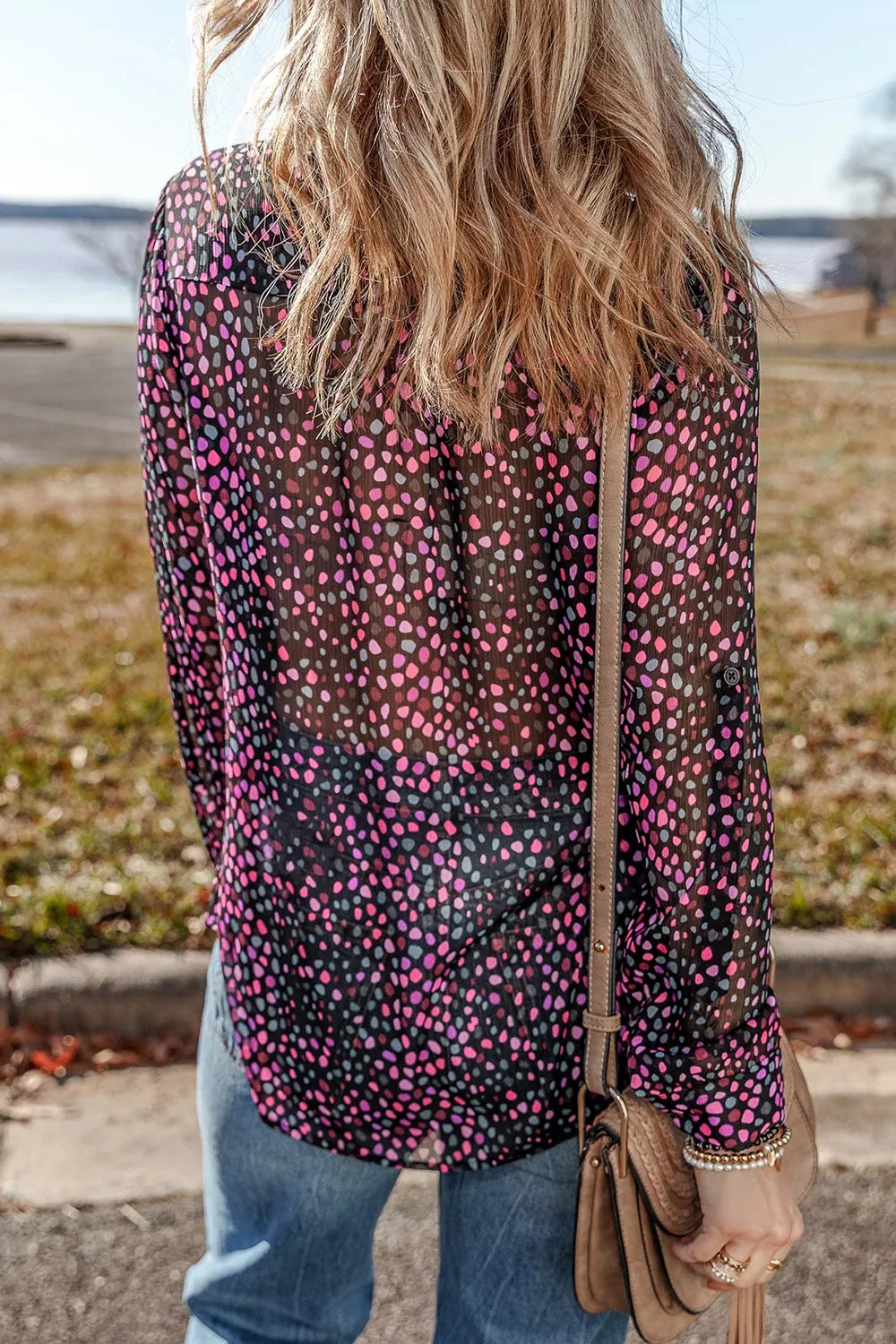 Polka Dot Button Up Shirt