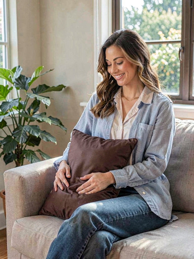 Murphy Throw Pillow Dark Chocolate 12x18