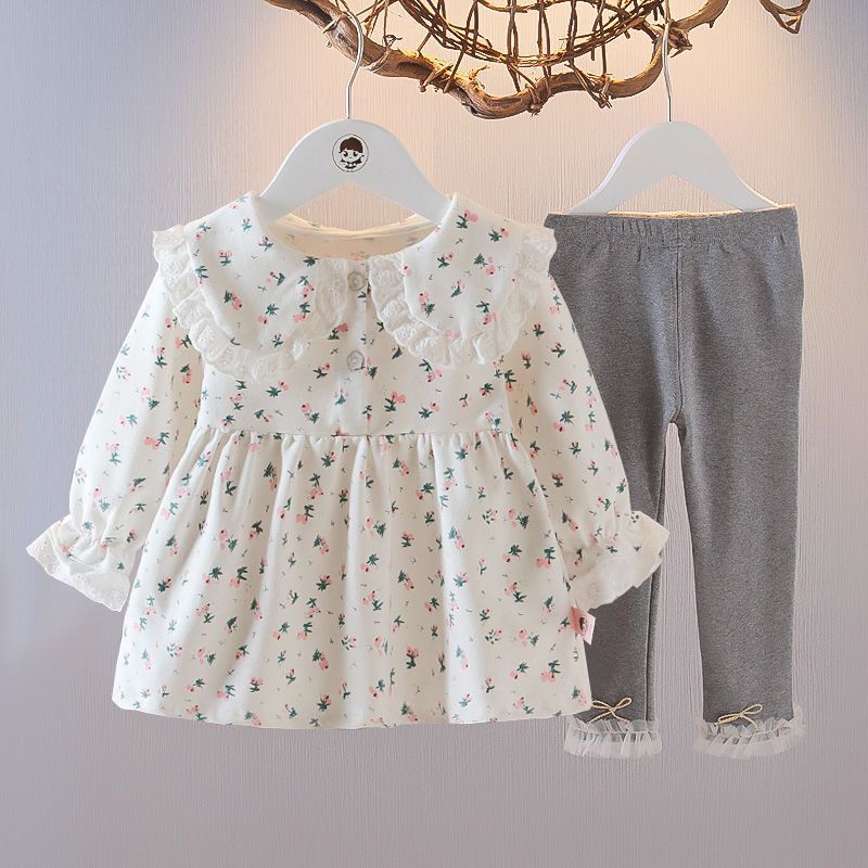 Girls Spring Western Style Two-piece Suit