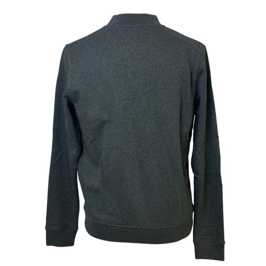New Champion Mens Small Dark Gray Snap Up Hand Printed Blue Jay Bomber Jacket