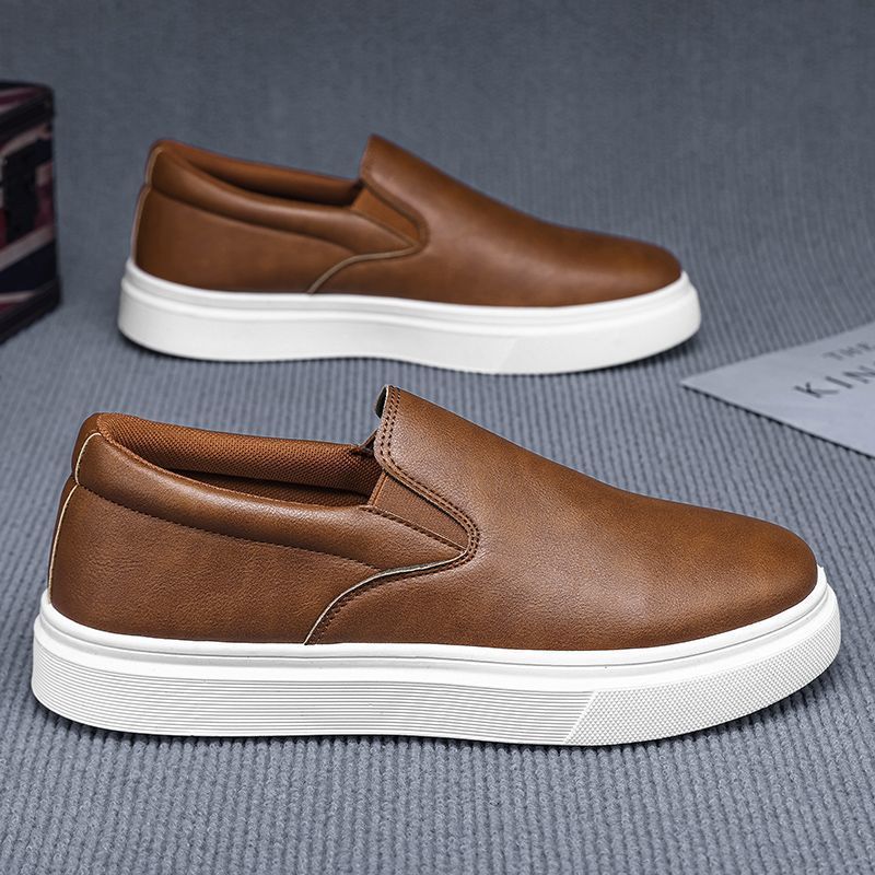 Men's Slip-On Low-Top Casual Sneakers | Breathable Waterproof Board Shoes
