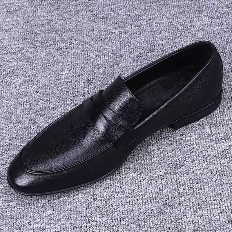 Men's Casual Breathable PU Leather Loafers | Soft Sole Round Toe Slip-On Shoes
