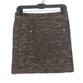 LOFT Womens Size 0 Color Slub Polyester Blend Lined Career Short Pencil Skirt