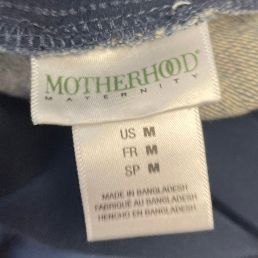 Motherhood Maternity Medium Stretchy Belly Panel Dark Denim Blue Jean Shorts