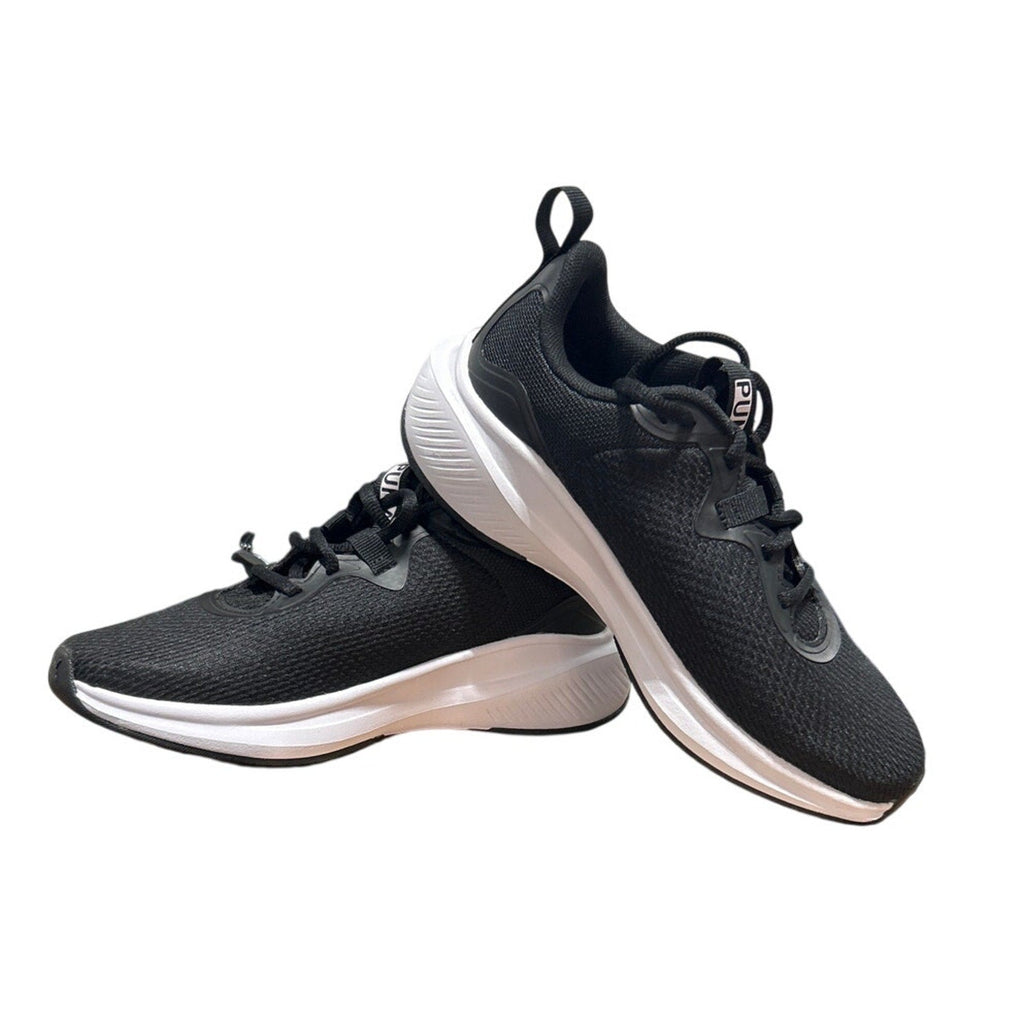 New In Box Puma Womens Size 9 Black White Lace Up Skyrocket Sneaker Shoes