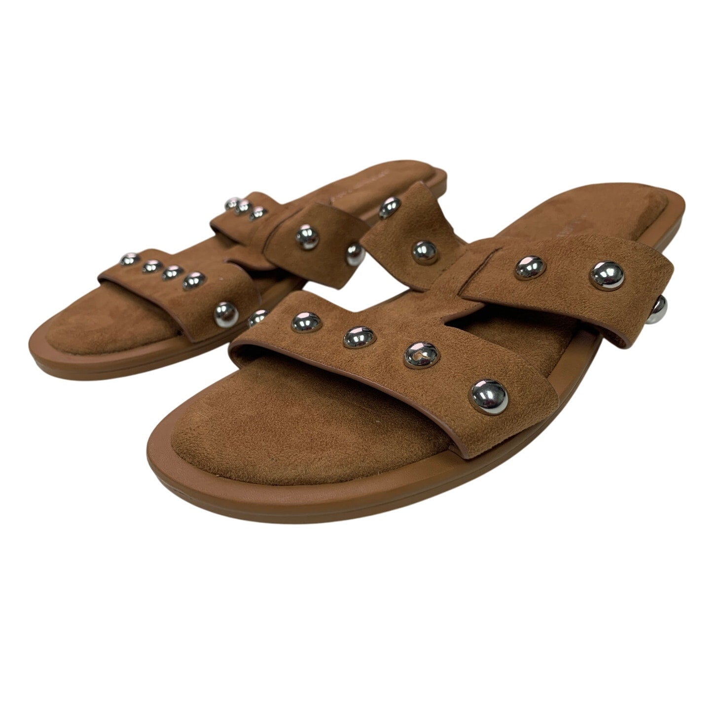 New American Eagle Womens US Size 6 Faux Suede Studded Flat Sandals