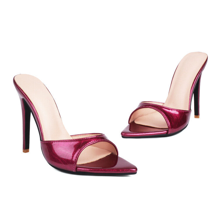 Women's Open-Toe Stiletto High Heels | Pointed Toe Buckle Strap Dress Heels