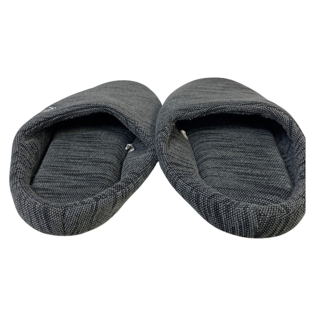 Mens Size 9-10 Gray Heathered Slippers Round Toe Slip On House Shoes