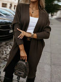 Open Front Longline Knit Cardigan