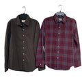 2 New American Eagle Mens Medium Slim Fit Plaid Long Sleeve Button Up Shirts