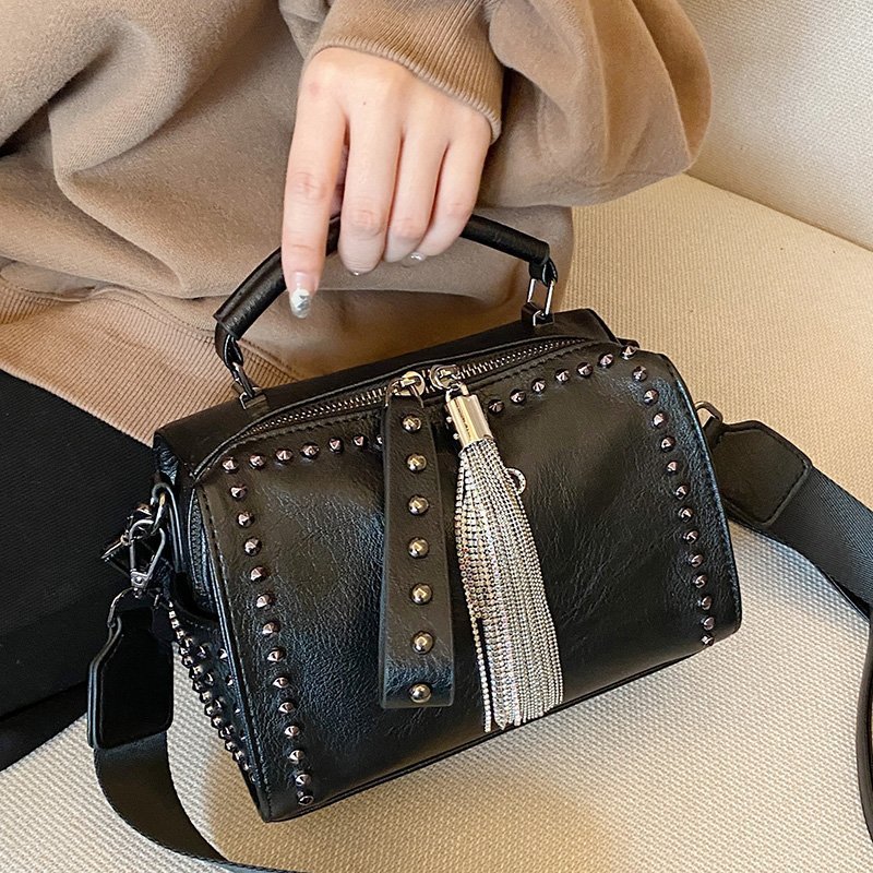 Large-Capacity Wide-Band Crossbody Shoulder Bag – PU Leather Women's Bag