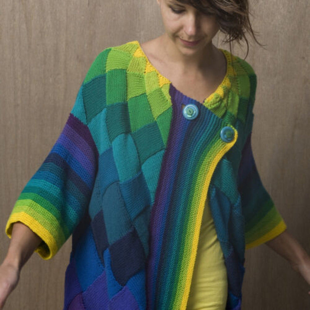 New Helen Hamman 263 Art Deco Cardigan Sweater Knitting Pattern