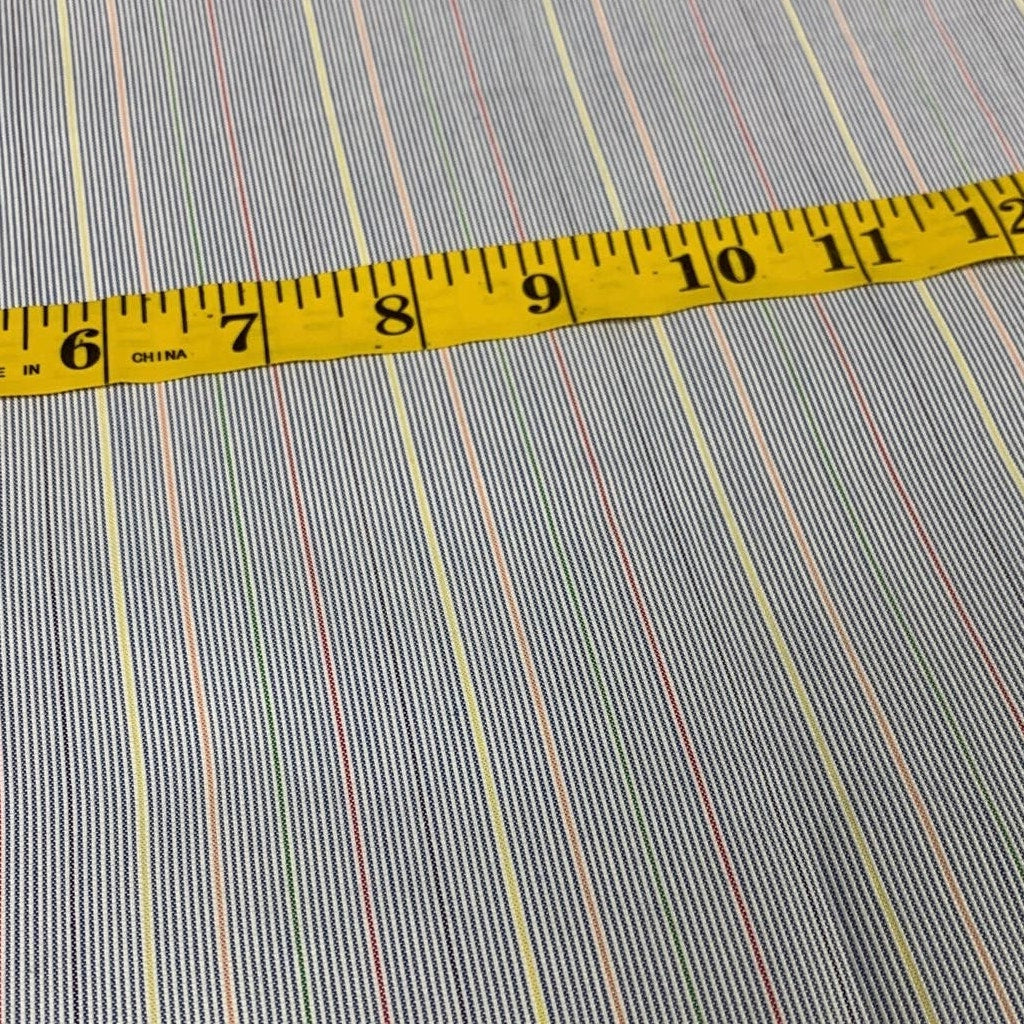 3yds Cotton Pink Blue Pastel Pin Stripe Craft Sewing Quilting Fabric Remnant