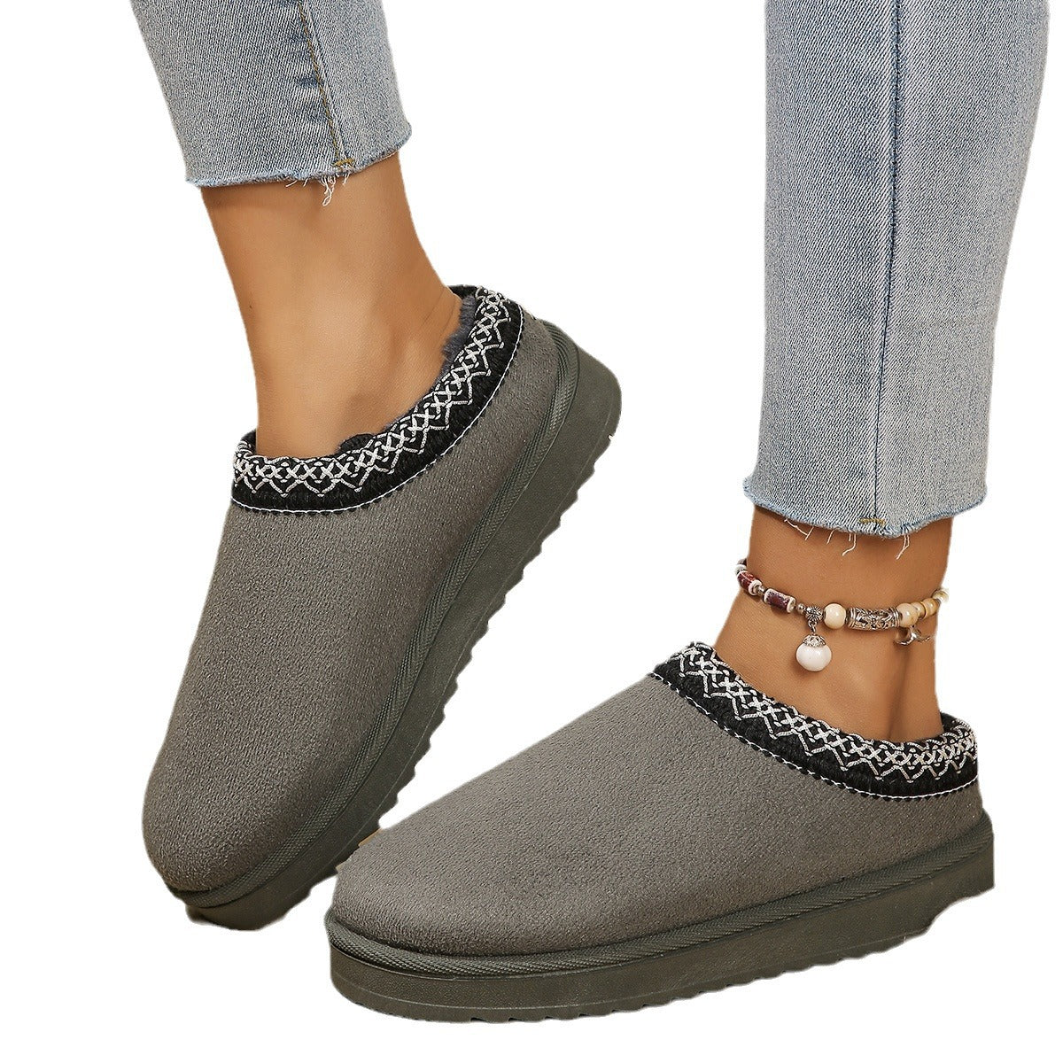 Fringed Snow Boots
