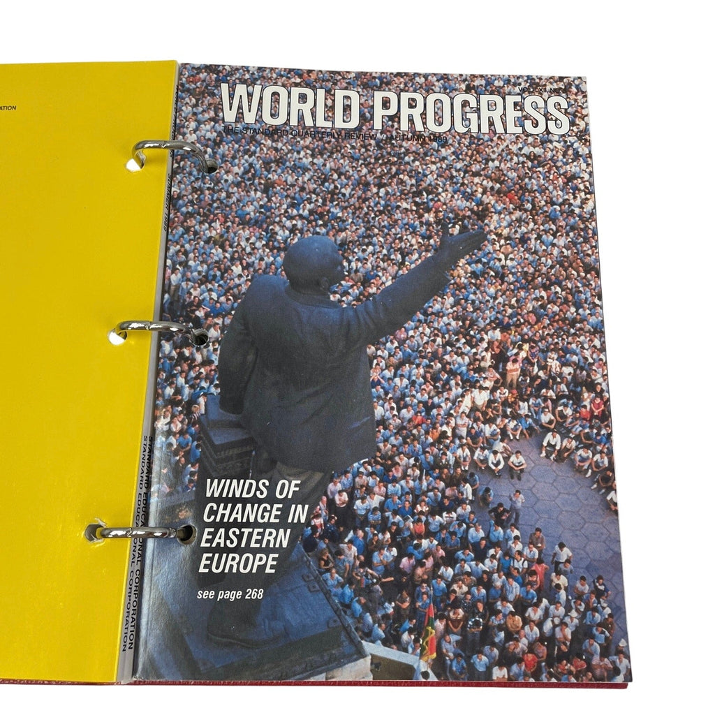 Vintage 1989 World Progress Yearbook Binder Berlin Wall Falls Collection