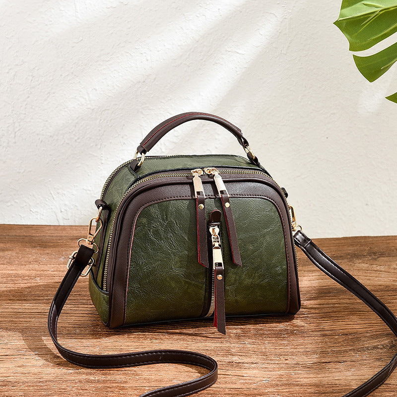 Womens Quilted Oval Crossbody Bag – Vintage Tote & Shoulder Bag