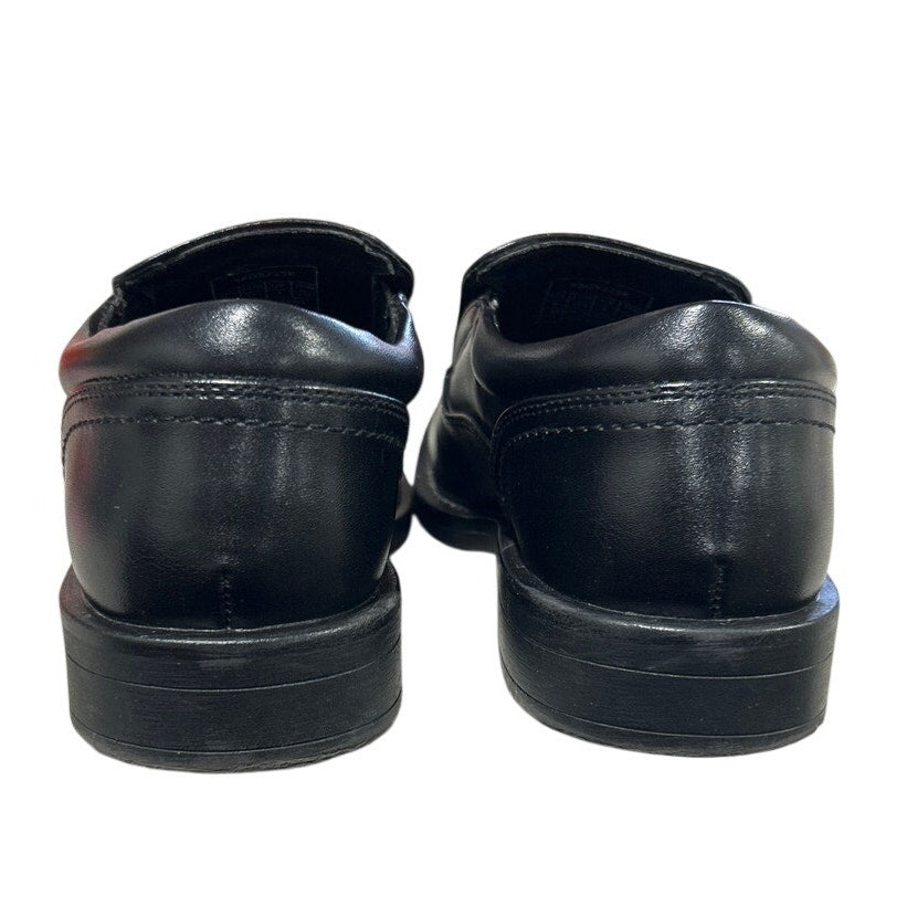 Bruno Marc Boys Size 5 Black Faux Leather Slip-On No Tie Loafer Dress Shoes