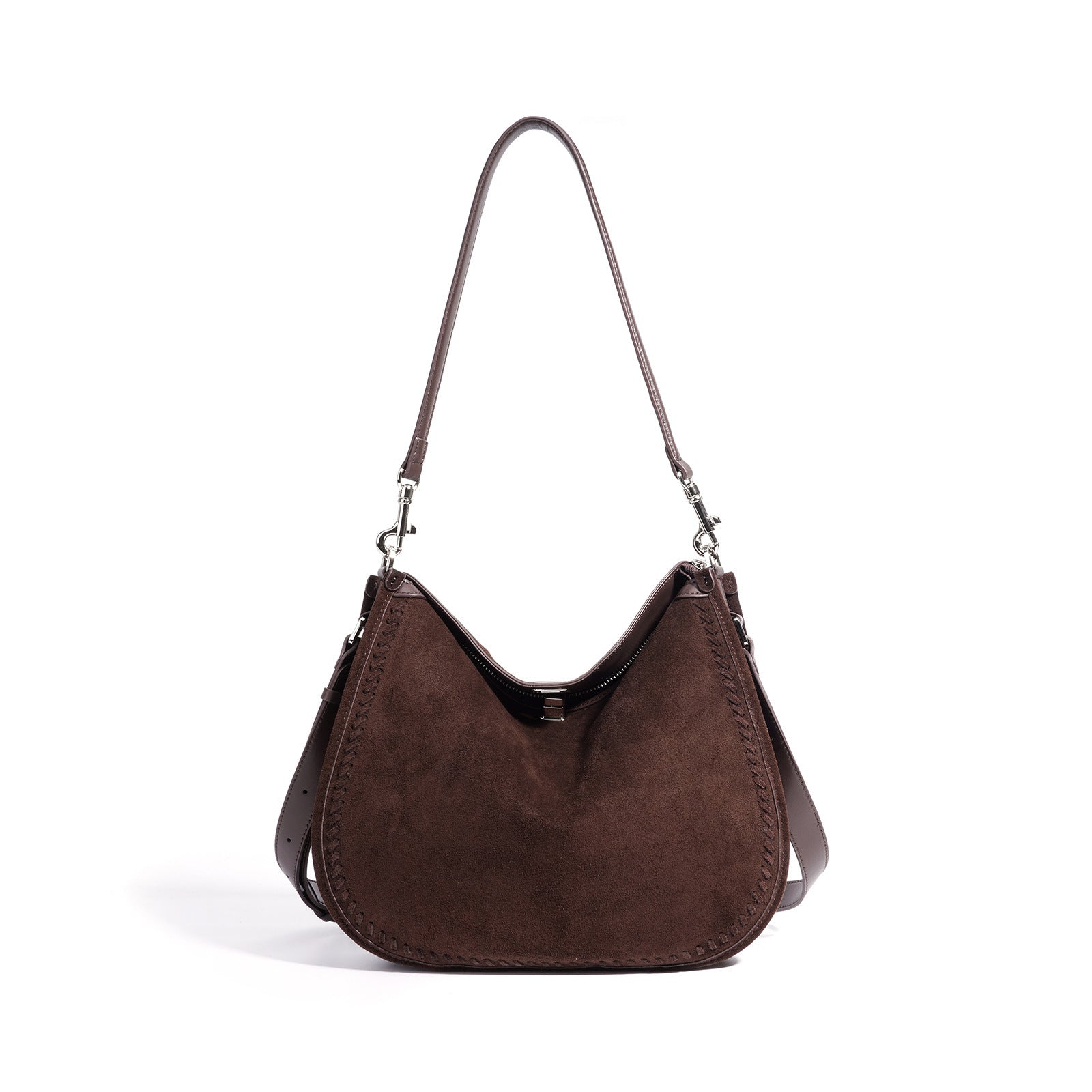 Genuine Suede Leather Crossbody Bag