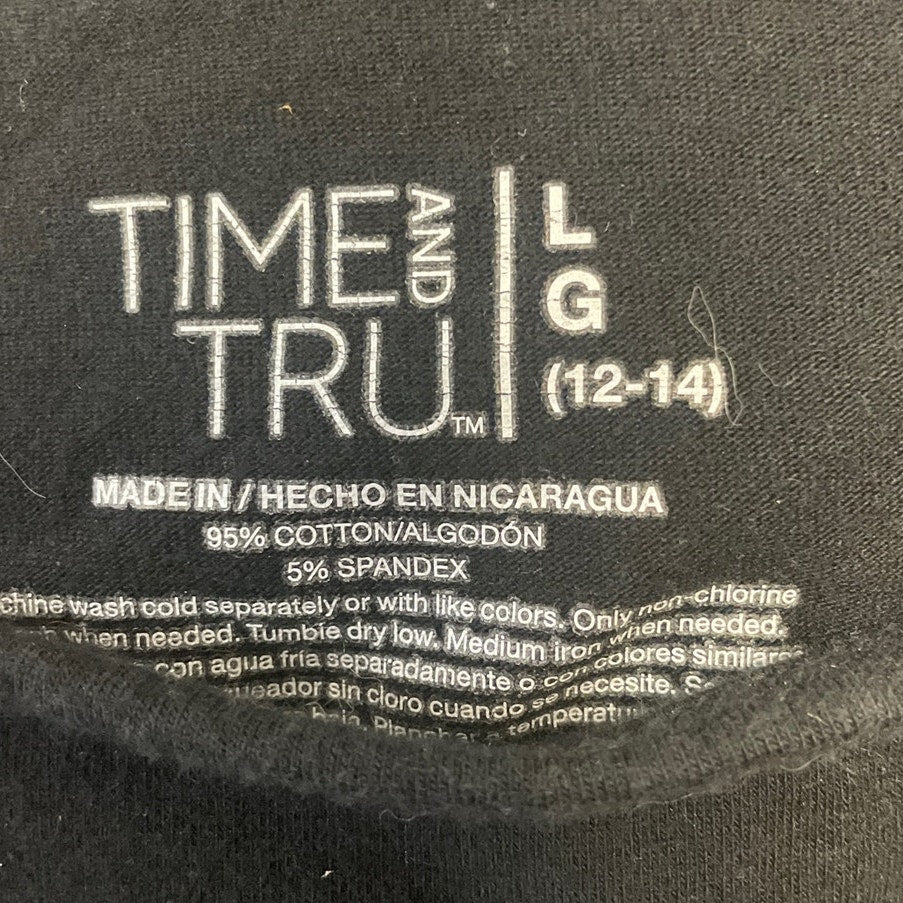 Time & Tru Faded Glory Womens Large Long Sleeve Boat Crew Neck Blouse Top