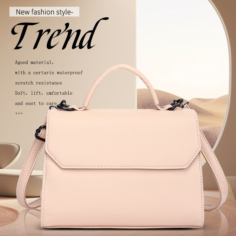 Stylish Minimalist PU Leather Small Square Crossbody Bag for Women