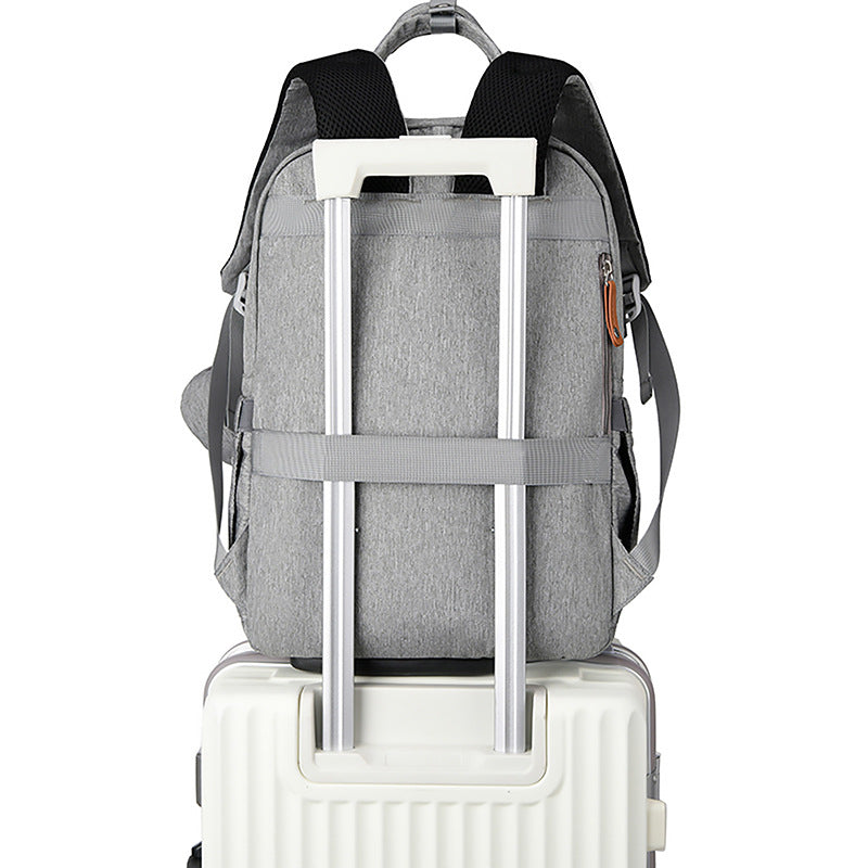 Waterproof Plaid Stroller Bag with USB Charging Port & Dry-Wet Separation – Lightweight Baby Diaper Bag