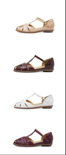 Full Grain Leather T-Strap Fisherman Sandals
