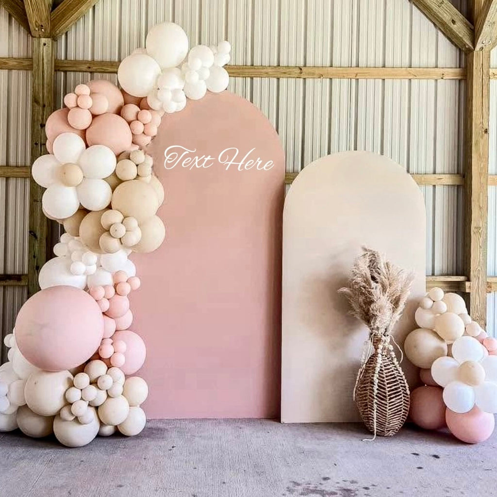 Custom Arches with Leis or Balloon Garland (Custom color and text)