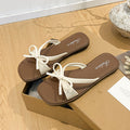 Women's Bow-Tie Beach Sandals - Non-Slip PVC Slides for Summer