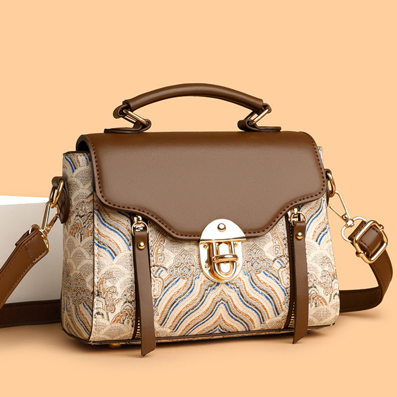 Women's PU Leather Crossbody Handbag - Compact Shoulder Bag with Adjustable Strap