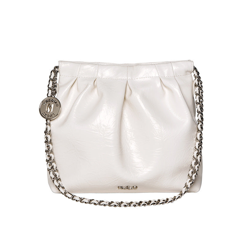 Genuine Leather Bucket Bag