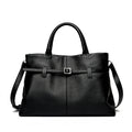 Women's Genuine Leather Tote Handbag – Large Capacity Shoulder Bag with Chain Strap