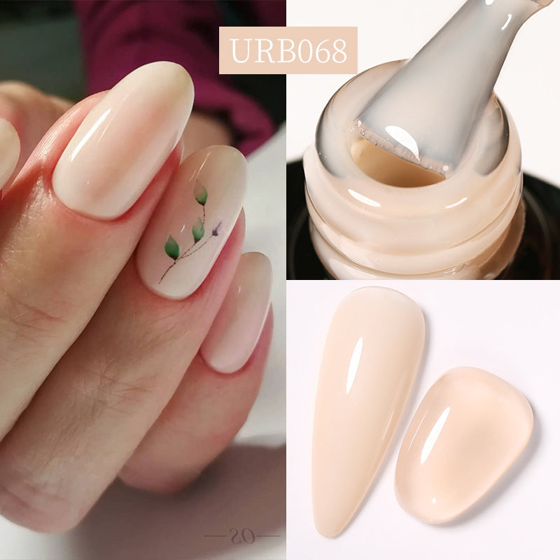 Reinforced Long-lasting No-file Base Coat With Shimmering Glitter Gel Polish