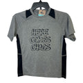 New Hand Printed Boys Small Heathered Here Comes Chaos Short Sleeve Tee Shirt