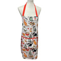 Cat Kitten Front Pocket Craft Kitchen Smock Long PolyCotton Apron Ties in Back