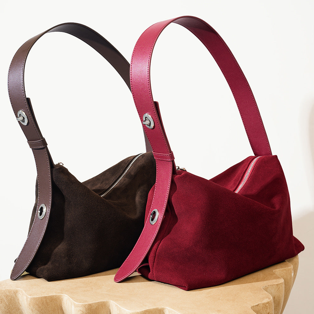 Women's Genuine Leather Tote Bag | High-Gloss Matte Cowhide Shoulder Bag