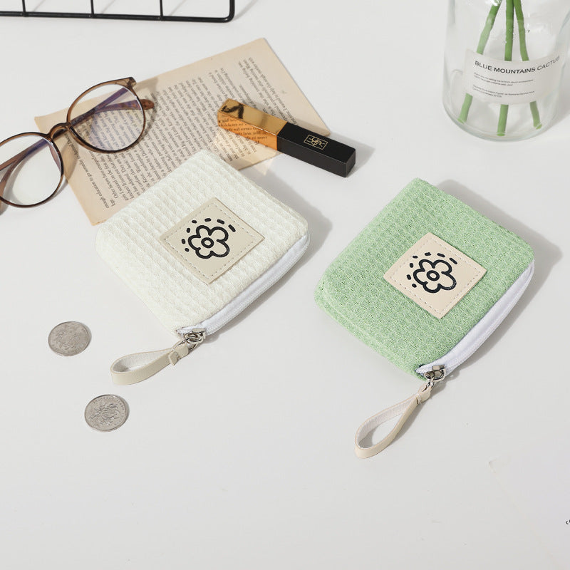 Waffle Texture Wristlet Bag – Minimalist Cotton Wristlet Pouch | Sarah Express
