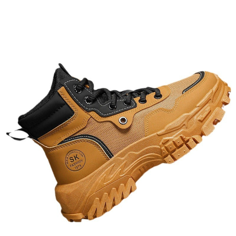 Men's Breathable High-Top Vintage British Work Boots
