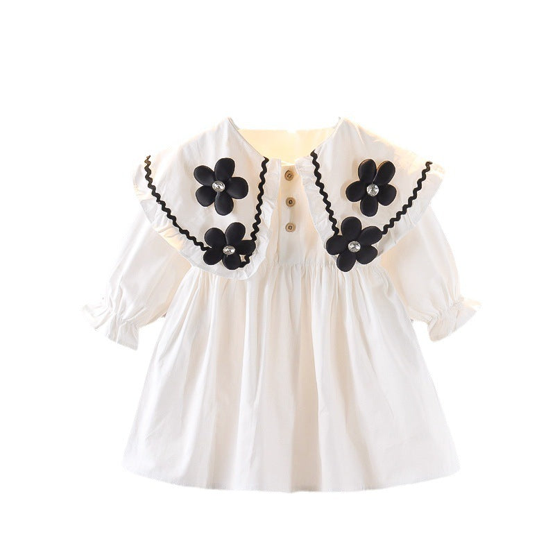 Spring And Autumn Long Sleeve Skirt Children's Clothing