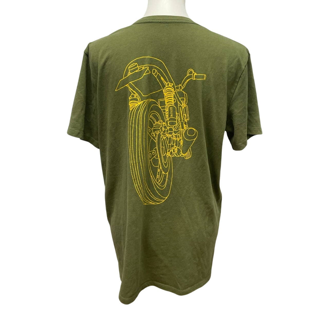 Goodfellow & Co Mens Large Motorcycle Classic Fit Short Sleeve Cotton Blend Tee