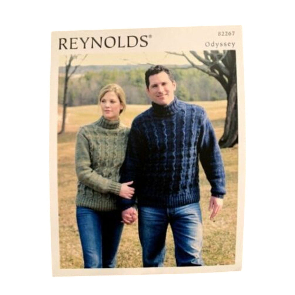 New Reynolds Yarns Odyssey 82267 Cabled Pullovers Sweater Knitting Pattern