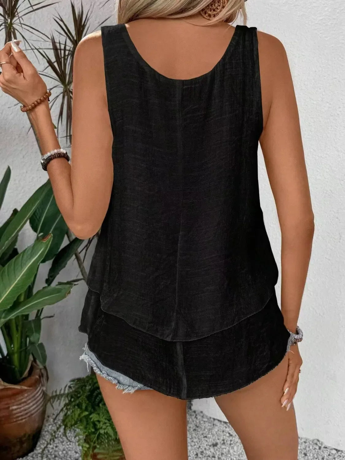 Wide Strap Layered Tank
