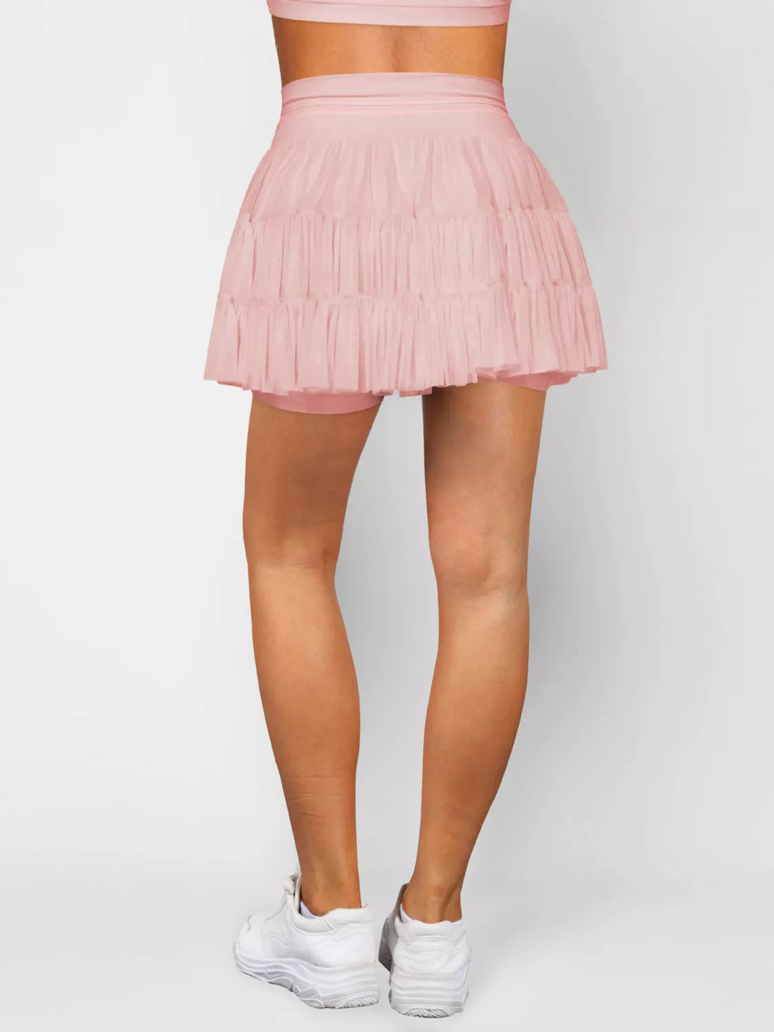 Tiered Skort with Drawstring